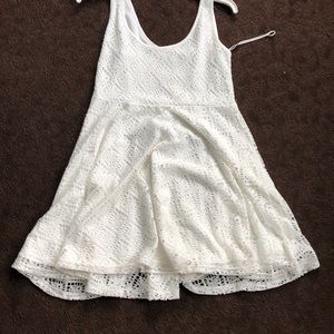 White skater skirt dress